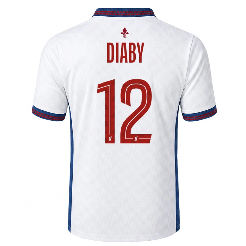Danxen Hombre Camiseta Bafodé Diaby #12 Rojo Blanco Azul 2ª Equipación 2026/27 La Camisa