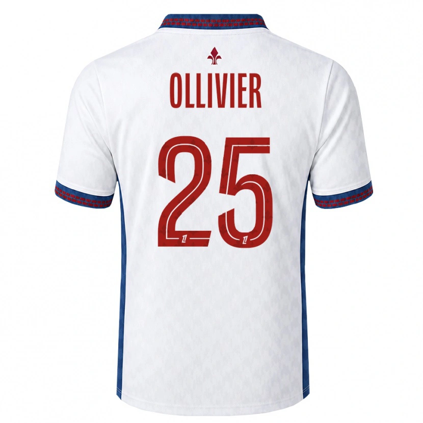 Danxen Hombre Camiseta Agathe Ollivier #25 Rojo Blanco Azul 2ª Equipación 2026/27 La Camisa