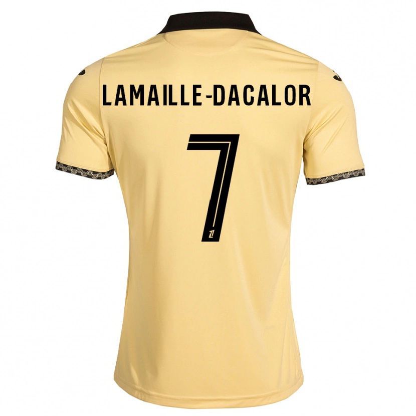 Danxen Hombre Camiseta Olan Lamaille-Dacalor #7 Blanco Navajo Negro 2ª Equipación 2026/27 La Camisa
