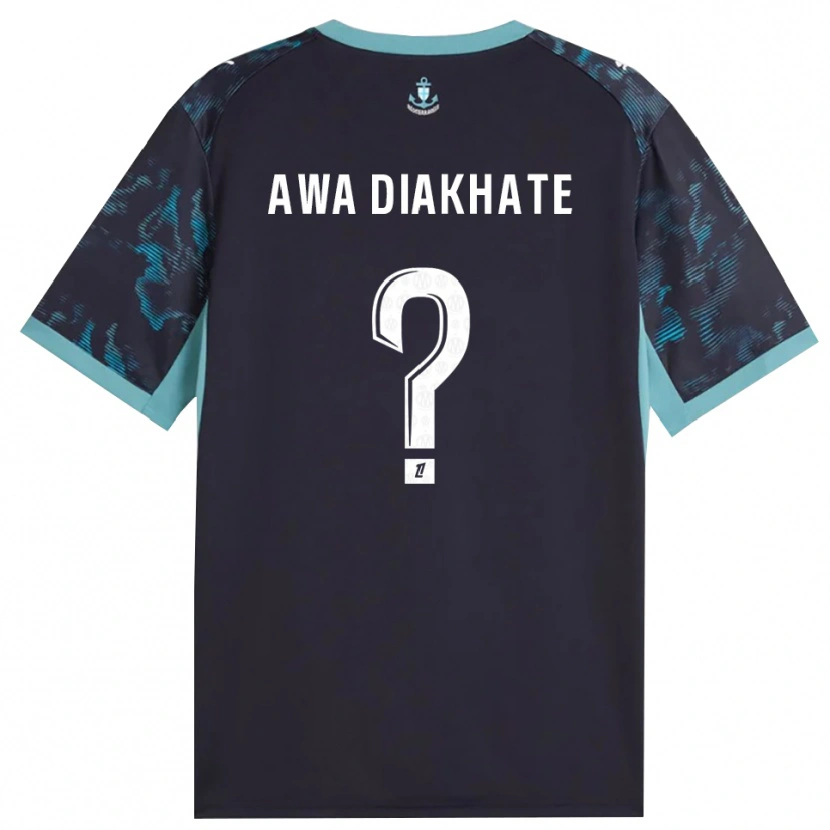 Danxen Hombre Camiseta Ndeye Awa Diakhate #0 Turquesa Pálido Blanco Negro 2ª Equipación 2026/27 La Camisa