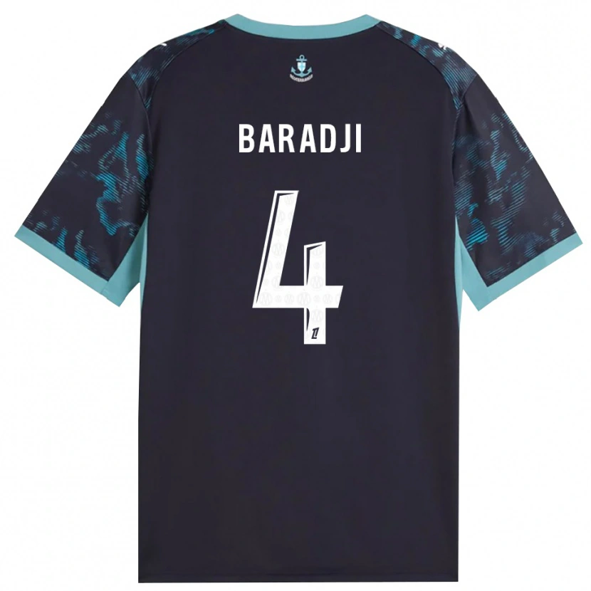 Danxen Hombre Camiseta Mohamed Baradji #4 Turquesa Pálido Blanco Negro 2ª Equipación 2026/27 La Camisa