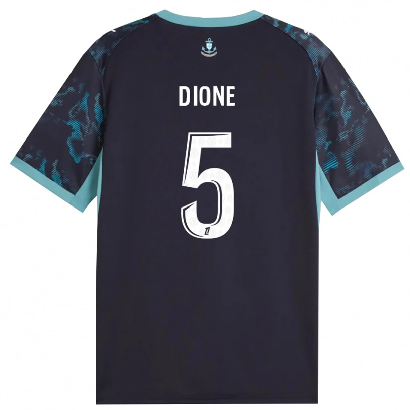 Danxen Hombre Camiseta Babacar Dioné #5 Turquesa Pálido Blanco Negro 2ª Equipación 2026/27 La Camisa
