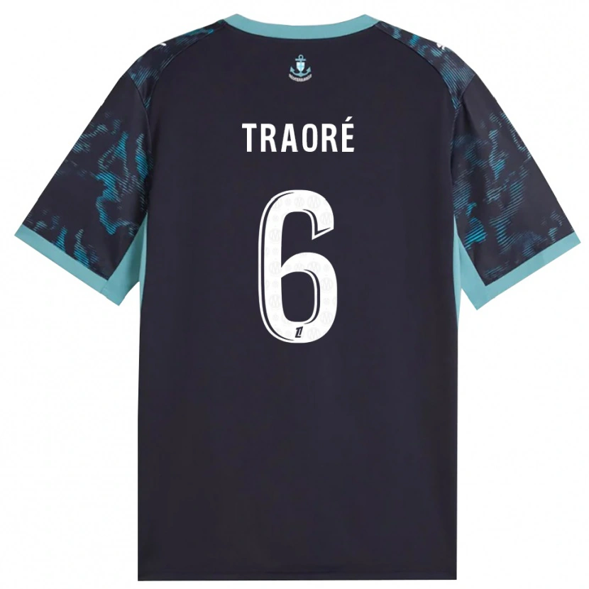 Danxen Hombre Camiseta Soumaïla Traoré #6 Turquesa Pálido Blanco Negro 2ª Equipación 2026/27 La Camisa