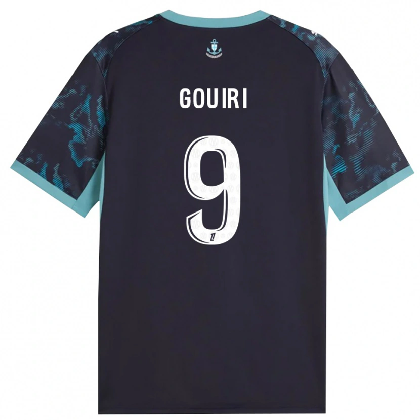 Danxen Hombre Camiseta Amine Gouiri #9 Turquesa Pálido Blanco Negro 2ª Equipación 2026/27 La Camisa