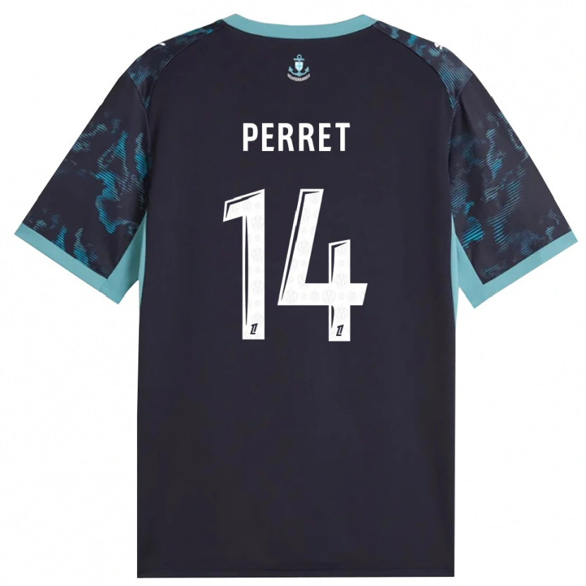 Danxen Hombre Camiseta Jenny Perret #14 Turquesa Pálido Blanco Negro 2ª Equipación 2026/27 La Camisa