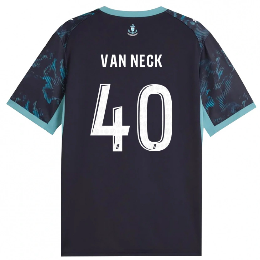 Danxen Hombre Camiseta Jelle Van Neck #40 Turquesa Pálido Blanco Negro 2ª Equipación 2026/27 La Camisa