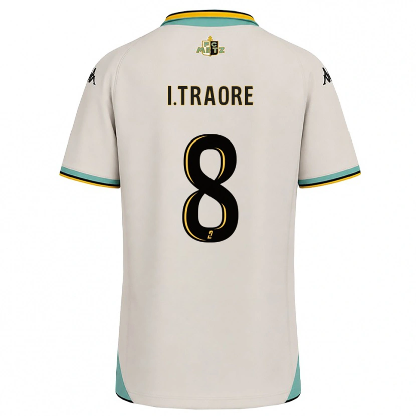 Danxen Hombre Camiseta Ismaël Traoré #8 Blanco Floral Negro 2ª Equipación 2026/27 La Camisa
