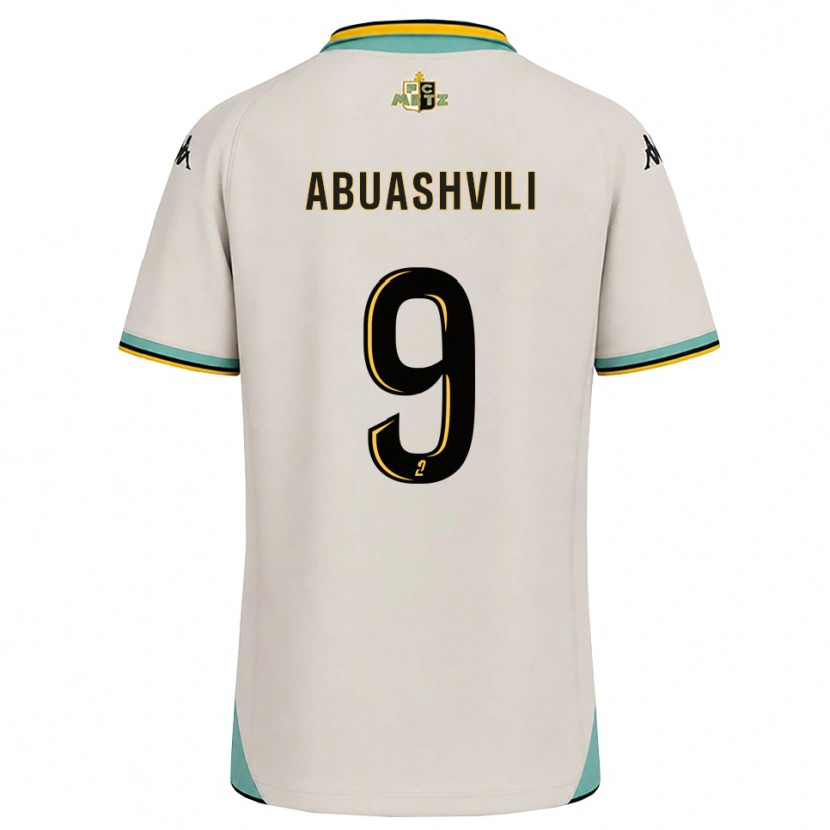 Danxen Hombre Camiseta Giorgi Abuashvili #9 Blanco Floral Negro 2ª Equipación 2026/27 La Camisa