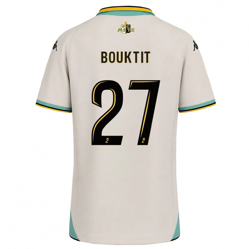 Danxen Hombre Camiseta Assia Bouktit #27 Blanco Floral Negro 2ª Equipación 2026/27 La Camisa