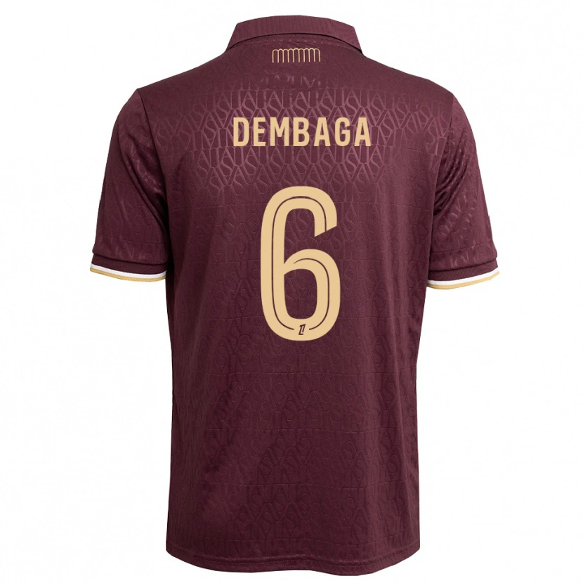 Danxen Hombre Camiseta Boubakar Dembaga #6 Rojo Marrón Arena 2ª Equipación 2026/27 La Camisa
