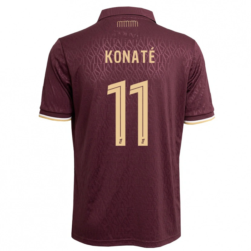 Danxen Hombre Camiseta Oumar Konaté #11 Rojo Marrón Arena 2ª Equipación 2026/27 La Camisa