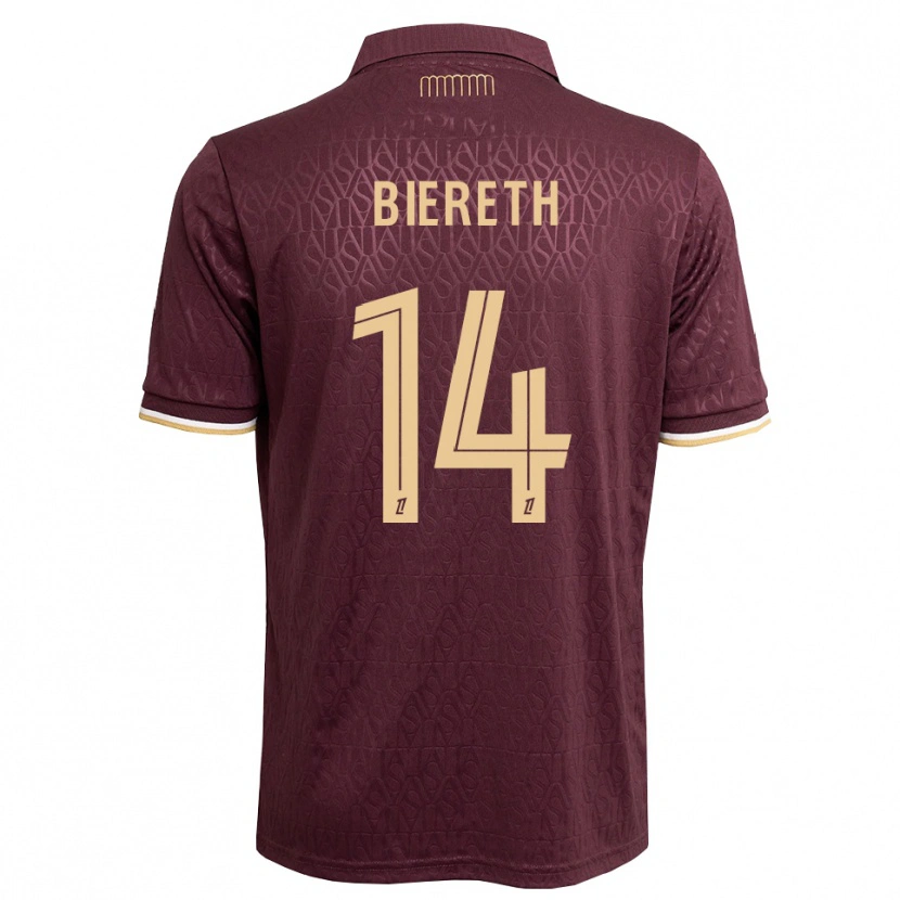 Danxen Hombre Camiseta Mika Biereth #14 Rojo Marrón Arena 2ª Equipación 2026/27 La Camisa