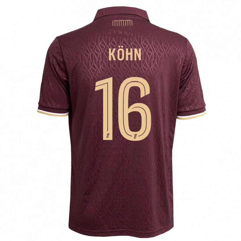 Danxen Hombre Camiseta Philipp Köhn #16 Rojo Marrón Arena 2ª Equipación 2026/27 La Camisa