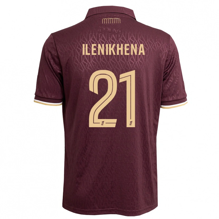 Danxen Hombre Camiseta George Ilenikhena #21 Rojo Marrón Arena 2ª Equipación 2026/27 La Camisa