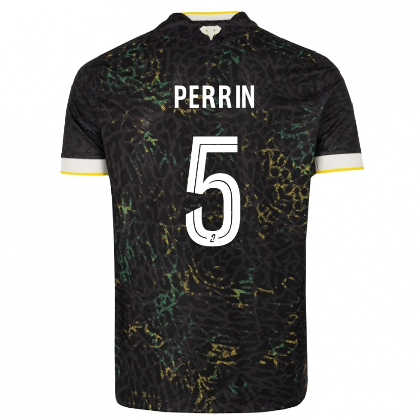 Danxen Hombre Camiseta Lucas Perrin #5 Negro Blanco Amarillo 2ª Equipación 2026/27 La Camisa