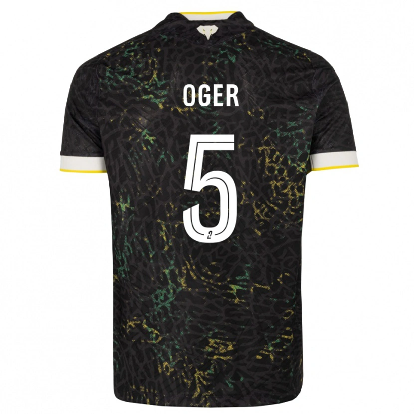 Danxen Hombre Camiseta Mathis Oger #5 Negro Blanco Amarillo 2ª Equipación 2026/27 La Camisa