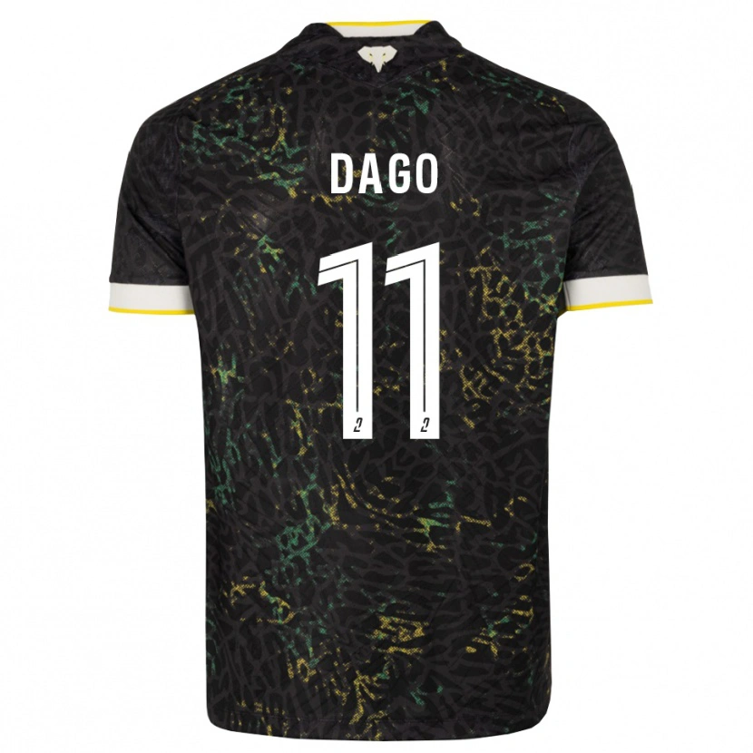 Danxen Hombre Camiseta Joshua Dago #11 Negro Blanco Amarillo 2ª Equipación 2026/27 La Camisa