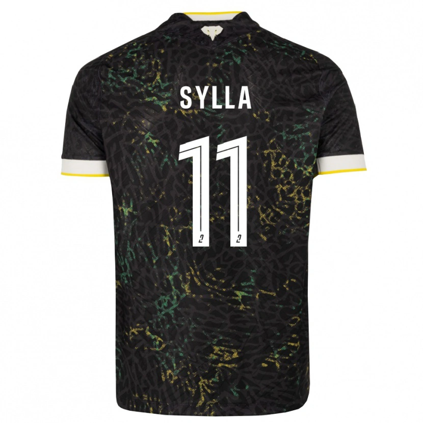 Danxen Hombre Camiseta Karamoko Sylla #11 Negro Blanco Amarillo 2ª Equipación 2026/27 La Camisa