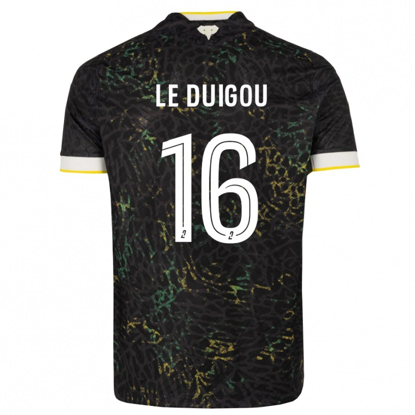 Danxen Hombre Camiseta Daniel Le Duigou #16 Negro Blanco Amarillo 2ª Equipación 2026/27 La Camisa