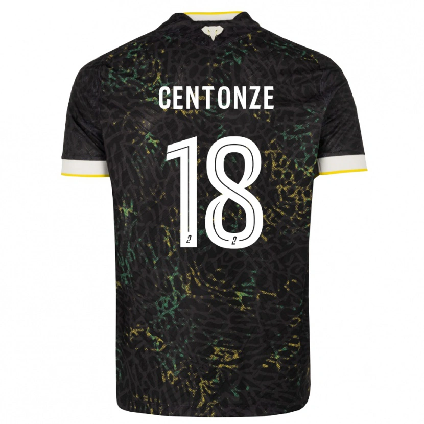 Danxen Hombre Camiseta Fabien Centonze #18 Negro Blanco Amarillo 2ª Equipación 2026/27 La Camisa