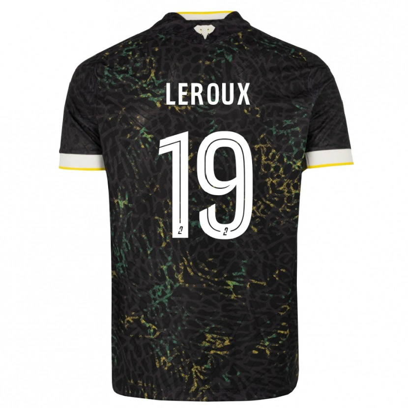Danxen Hombre Camiseta Louis Leroux #19 Negro Blanco Amarillo 2ª Equipación 2026/27 La Camisa