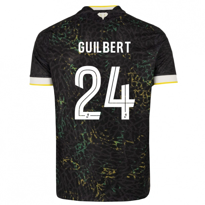 Danxen Hombre Camiseta Frédéric Guilbert #24 Negro Blanco Amarillo 2ª Equipación 2026/27 La Camisa