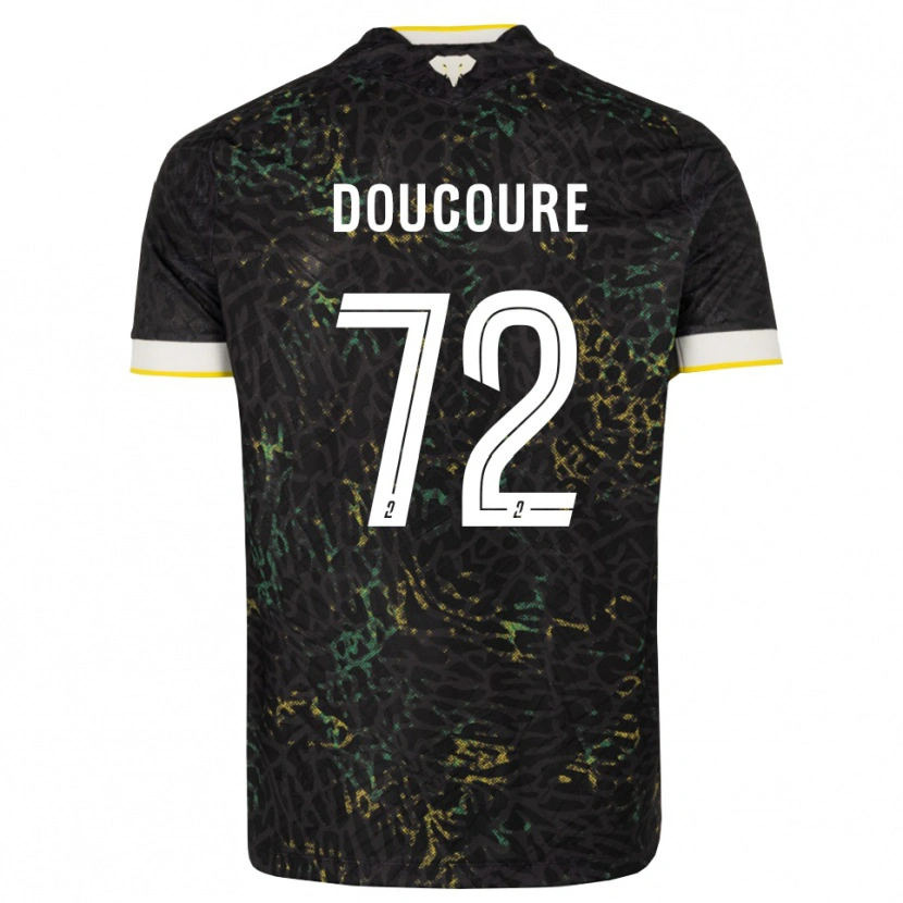 Danxen Hombre Camiseta Sékou Doucouré #72 Negro Blanco Amarillo 2ª Equipación 2026/27 La Camisa