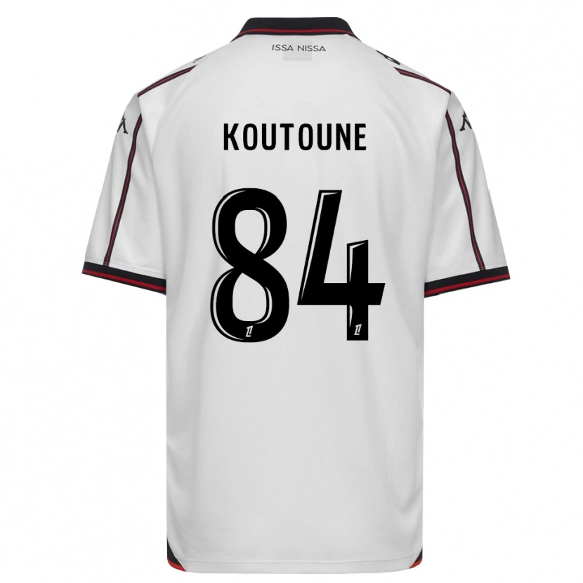 Danxen Hombre Camiseta Hamza Koutoune #84 Negro Blanco 2ª Equipación 2026/27 La Camisa