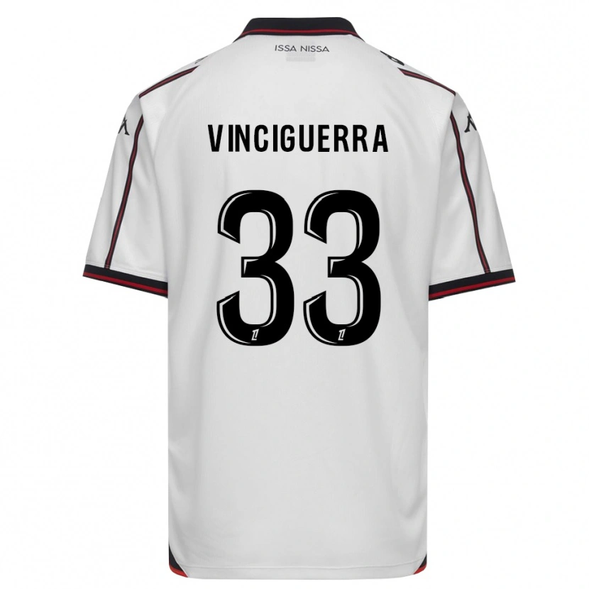 Danxen Hombre Camiseta Pauline Vinciguerra #33 Negro Blanco 2ª Equipación 2026/27 La Camisa