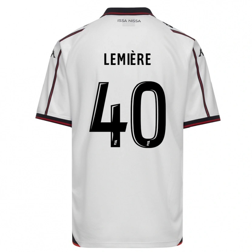 Danxen Hombre Camiseta Pauline Lemière #40 Negro Blanco 2ª Equipación 2026/27 La Camisa