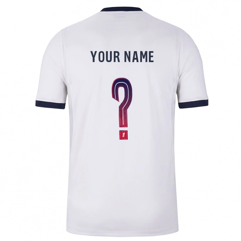 Danxen Hombre Camiseta Su Nombre #0 Blanco Negro Rojo 2ª Equipación 2026/27 La Camisa