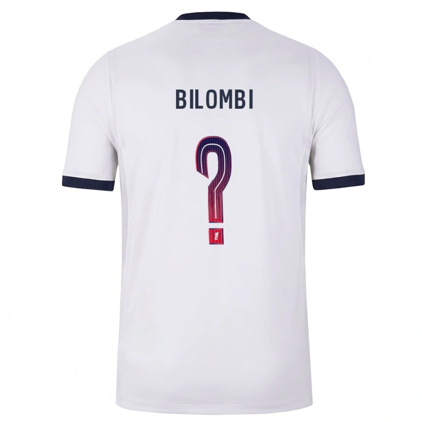 Danxen Hombre Camiseta Landryna Lushimba Bilombi #0 Blanco Negro Rojo 2ª Equipación 2026/27 La Camisa