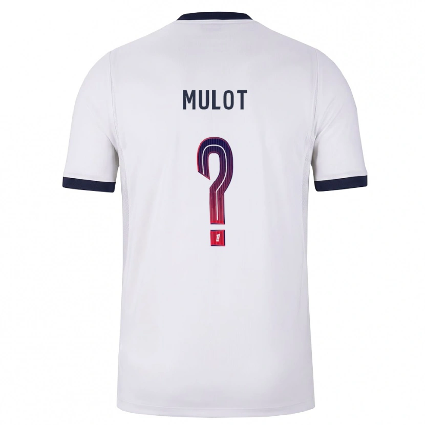 Danxen Hombre Camiseta Marie Mulot #0 Blanco Negro Rojo 2ª Equipación 2026/27 La Camisa