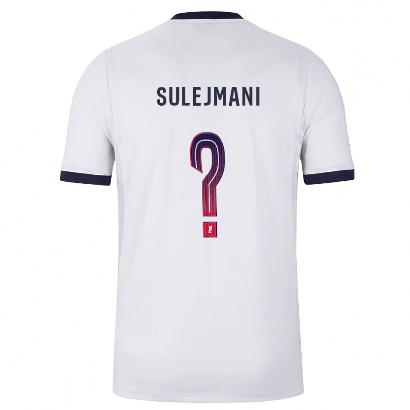Danxen Hombre Camiseta Lora Sulejmani #0 Blanco Negro Rojo 2ª Equipación 2026/27 La Camisa