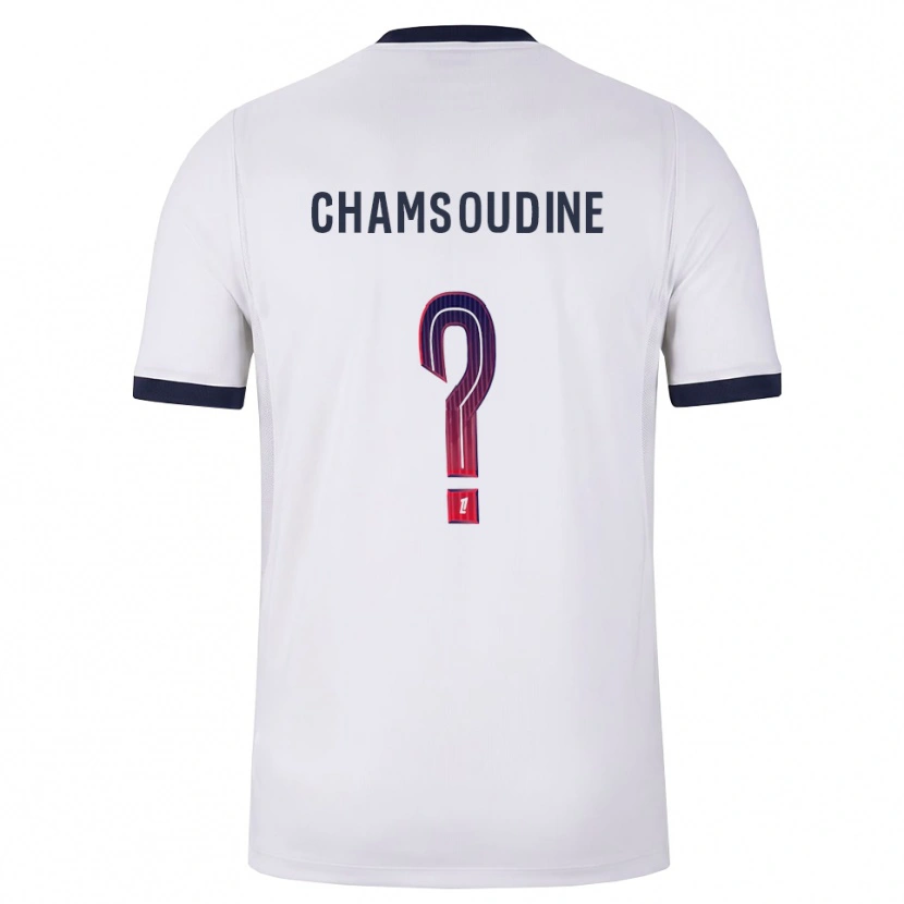 Danxen Hombre Camiseta Hanna'a Chamsoudine #0 Blanco Negro Rojo 2ª Equipación 2026/27 La Camisa