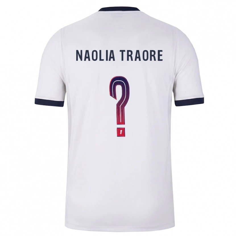 Danxen Hombre Camiseta Naolia Traore #0 Blanco Negro Rojo 2ª Equipación 2026/27 La Camisa