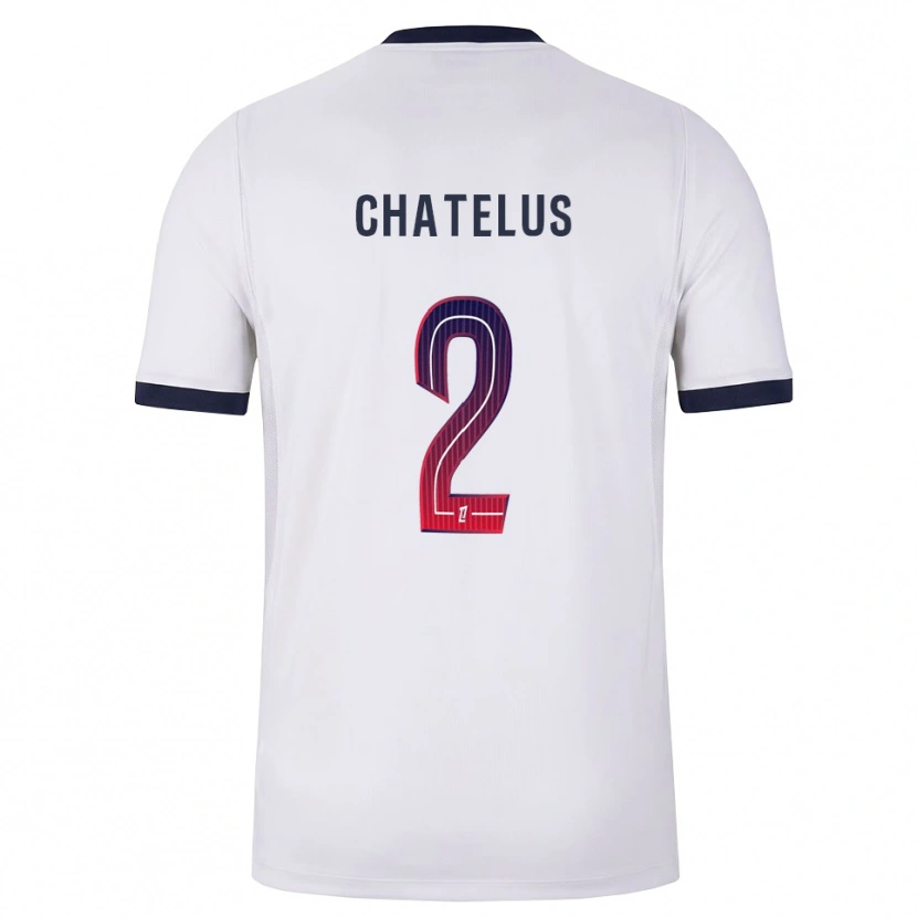 Danxen Hombre Camiseta Kelhyan Chatelus #2 Blanco Negro Rojo 2ª Equipación 2026/27 La Camisa