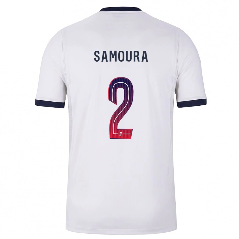 Danxen Hombre Camiseta Thiniba Samoura #2 Blanco Negro Rojo 2ª Equipación 2026/27 La Camisa