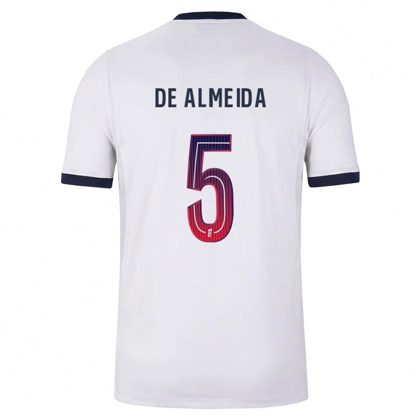 Danxen Hombre Camiseta Elisa De Almeida #5 Blanco Negro Rojo 2ª Equipación 2026/27 La Camisa