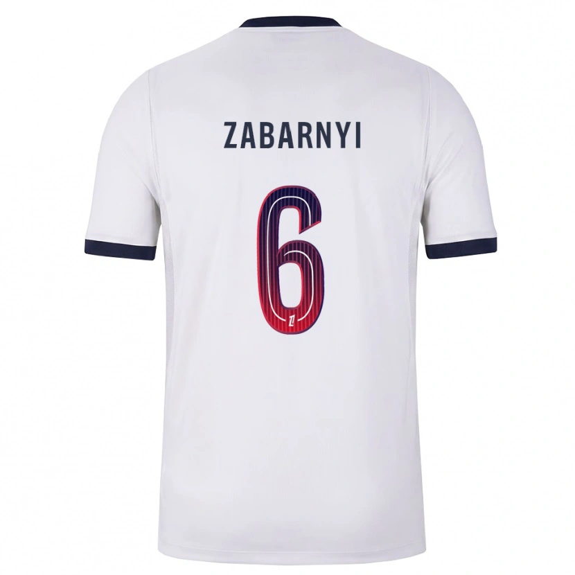 Danxen Hombre Camiseta Ilya Zabarnyi #6 Blanco Negro Rojo 2ª Equipación 2026/27 La Camisa