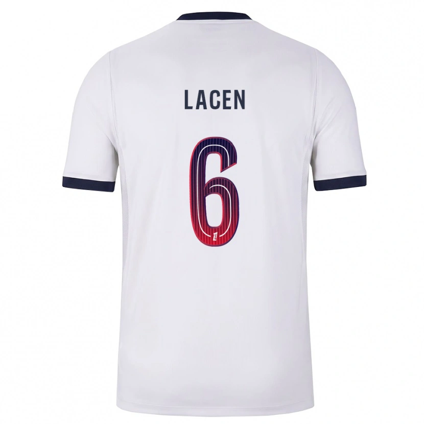 Danxen Hombre Camiseta Michaël Lacen #6 Blanco Negro Rojo 2ª Equipación 2026/27 La Camisa