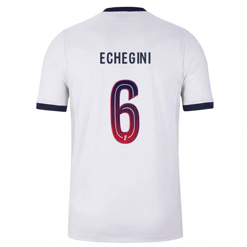 Danxen Hombre Camiseta Joe Echegini #6 Blanco Negro Rojo 2ª Equipación 2026/27 La Camisa
