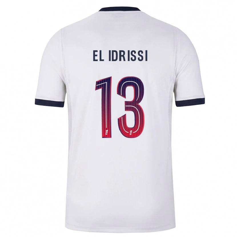 Danxen Hombre Camiseta Mohamed-Amine El Idrissi #13 Blanco Negro Rojo 2ª Equipación 2026/27 La Camisa