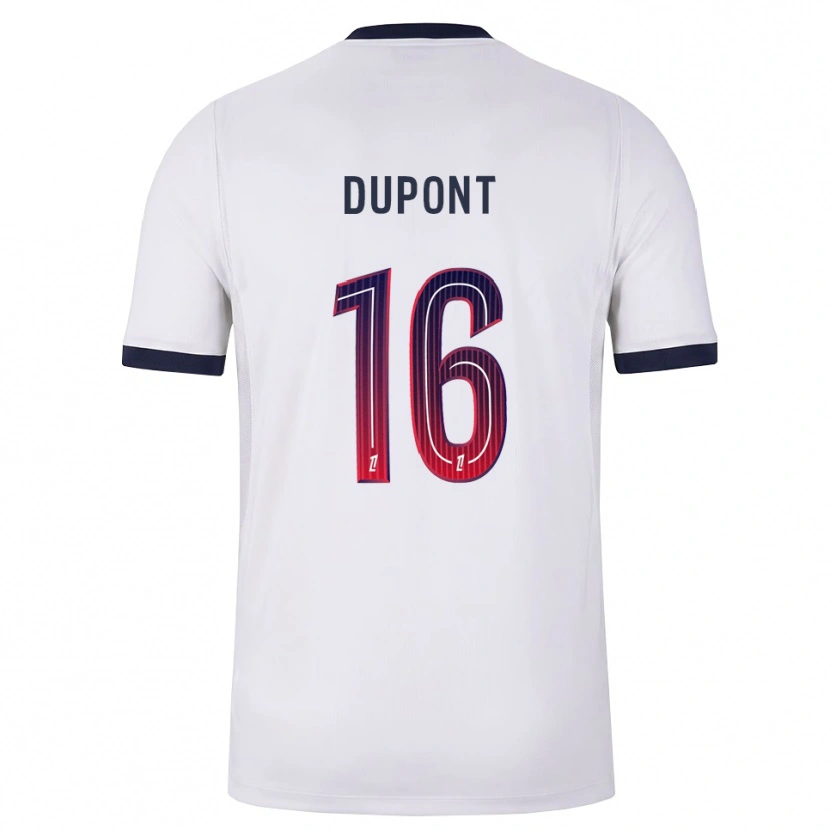 Danxen Hombre Camiseta Raphaël Dupont #16 Blanco Negro Rojo 2ª Equipación 2026/27 La Camisa