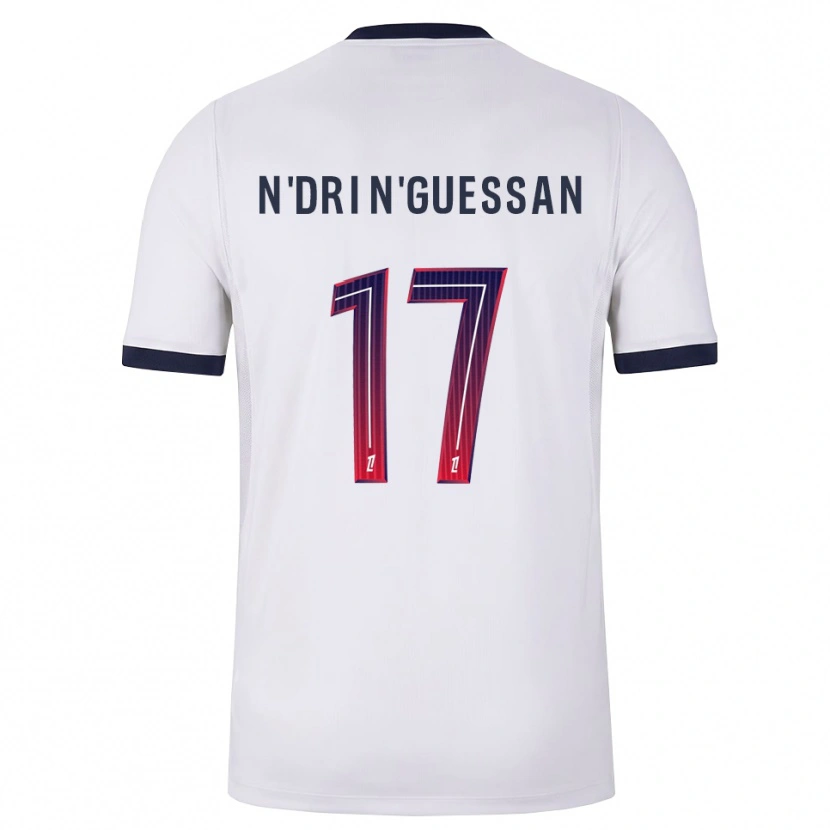 Danxen Hombre Camiseta Landry N'dri N'guessan #17 Blanco Negro Rojo 2ª Equipación 2026/27 La Camisa