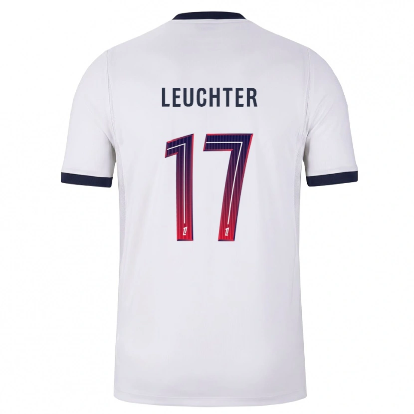 Danxen Hombre Camiseta Romée Leuchter #17 Blanco Negro Rojo 2ª Equipación 2026/27 La Camisa