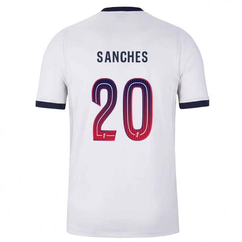 Danxen Hombre Camiseta Cédric Sanches #20 Blanco Negro Rojo 2ª Equipación 2026/27 La Camisa