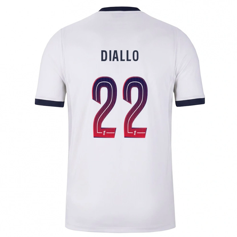 Danxen Hombre Camiseta Abdou Diallo #22 Blanco Negro Rojo 2ª Equipación 2026/27 La Camisa