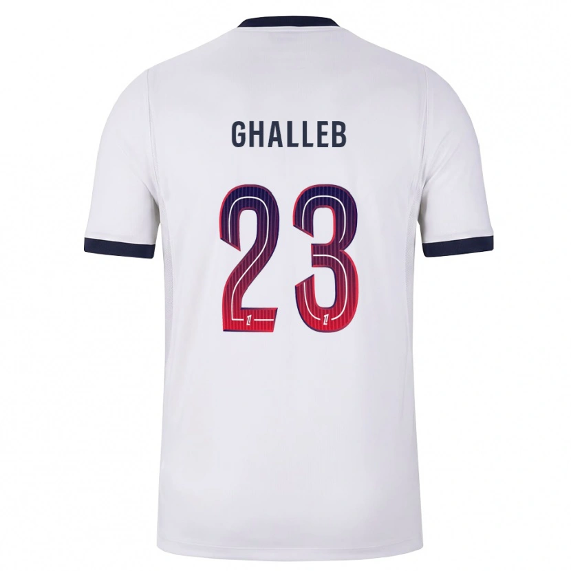Danxen Hombre Camiseta Edem Ghalleb #23 Blanco Negro Rojo 2ª Equipación 2026/27 La Camisa