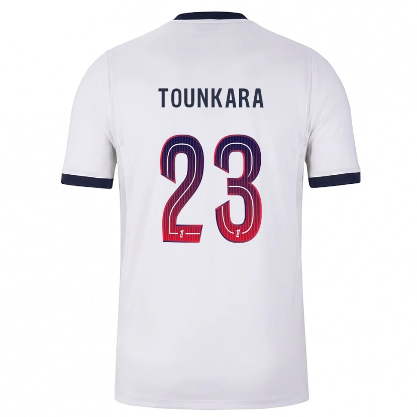 Danxen Hombre Camiseta Aïssatou Tounkara #23 Blanco Negro Rojo 2ª Equipación 2026/27 La Camisa